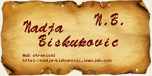 Nadja Biskupović vizit kartica